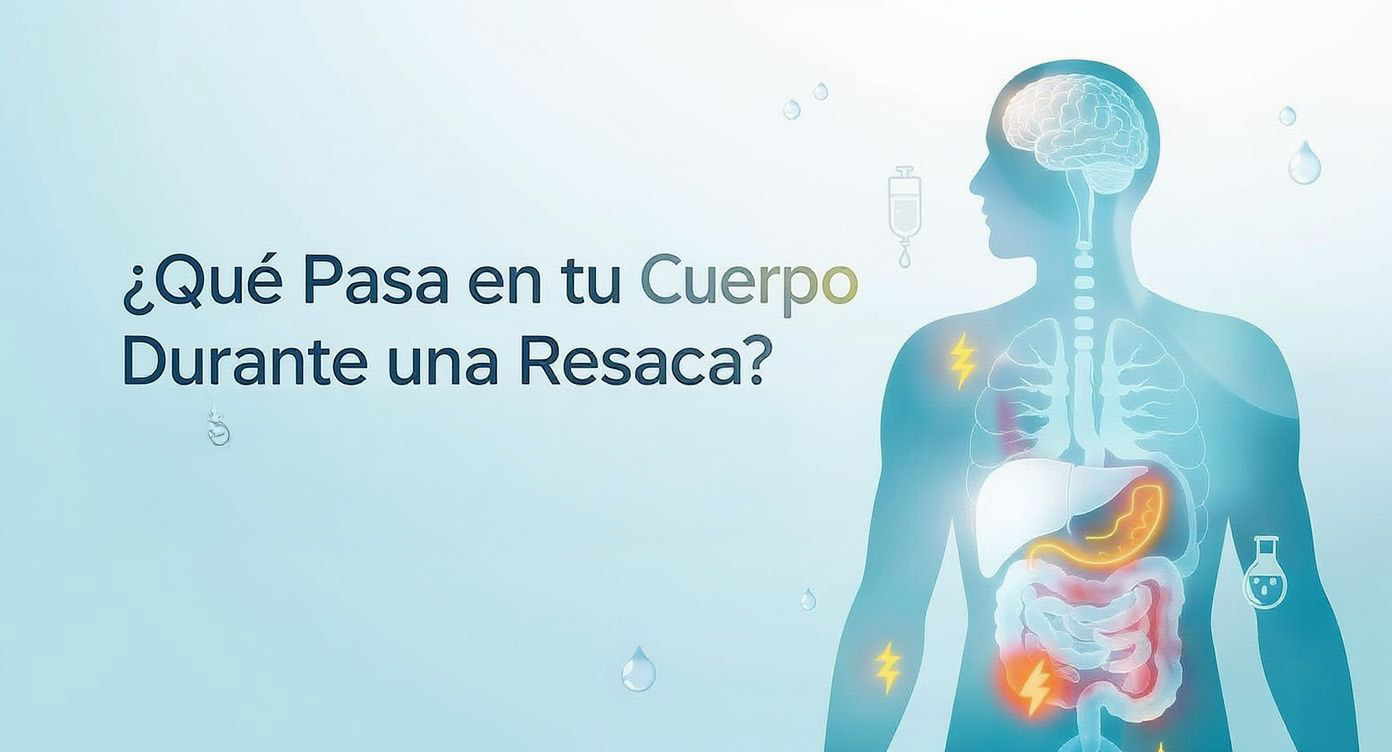 Lee más sobre el artículo ¿Qué Pasa en tu Cuerpo Durante una Resaca? Descubre Cómo una Terapia IV Puede Ayudarte a Recuperarte Más Rápido